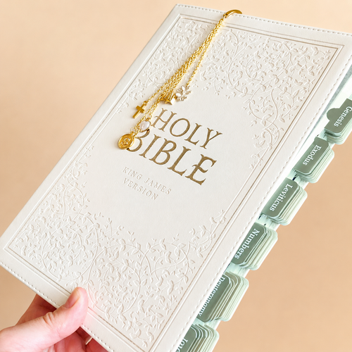KJV Bible for Women with Custom Name and Personalized Charm