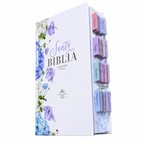 Biblia PERSONALIZADA con Nombre + Tabs Reina Valera 1960 Letra GRANDE Lila con Liga