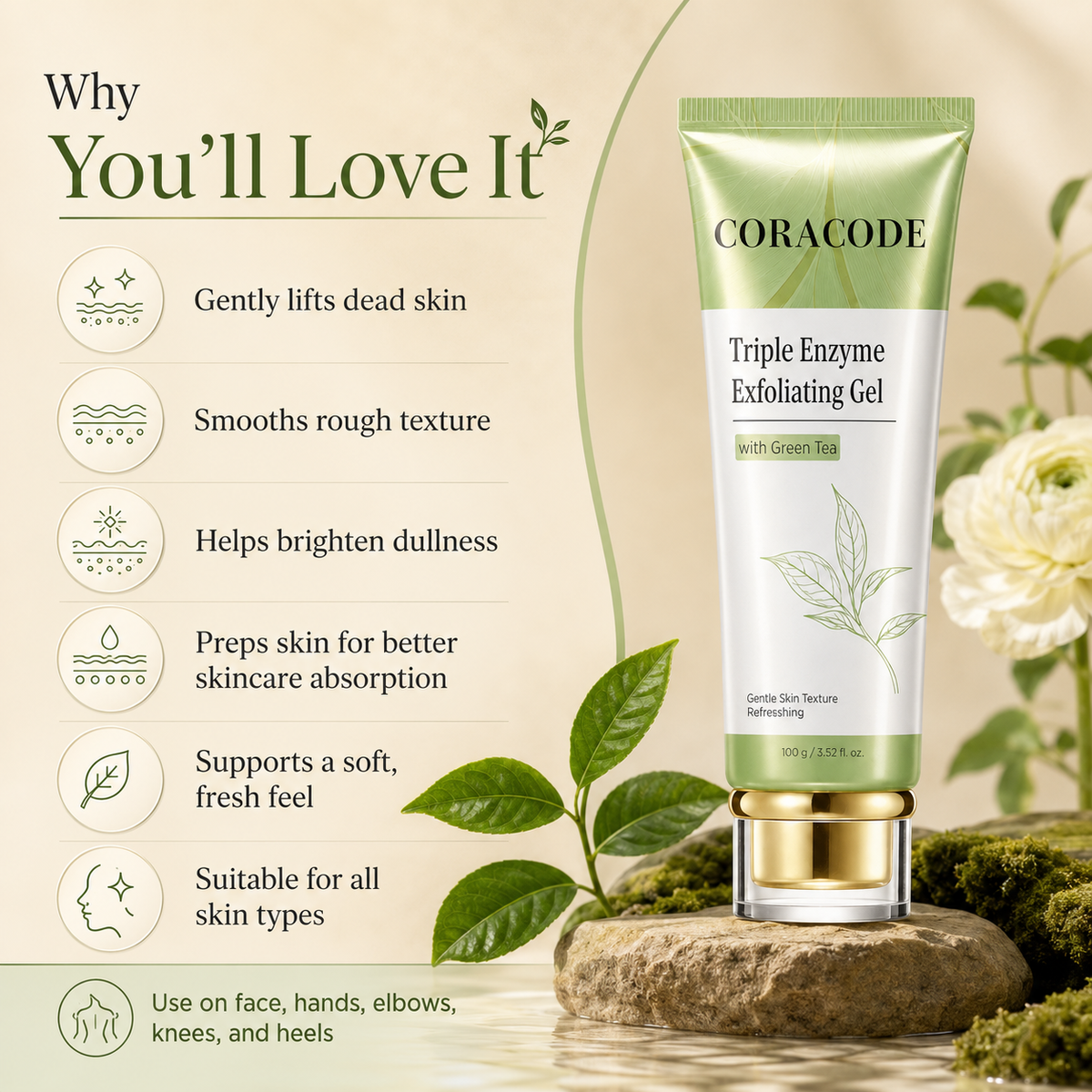 Coracode Triple Enzyme Exfoliating Gel