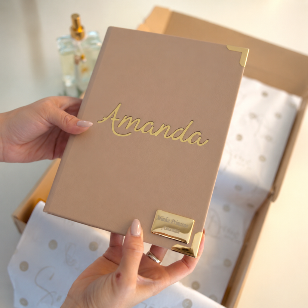 Nude Faux Leather Bible Bundle with Cut-Out Name + Medium Plaque + Index Tab Sheet