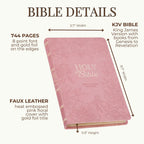 Personalized KJV Bible - Pink Floral Luxury Edition with Bible Tabs
