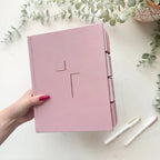 The Jesus Bible with pre-installed tabs, in pink.